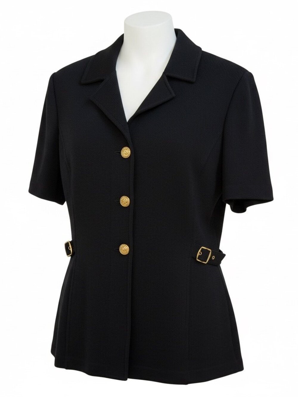 St John's Collection by Marie Gray - Size 8 - Black with Gold Buttons